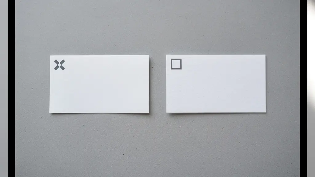 Comparaison entre une carte de visite haute qualité et une carte floue basse résolution