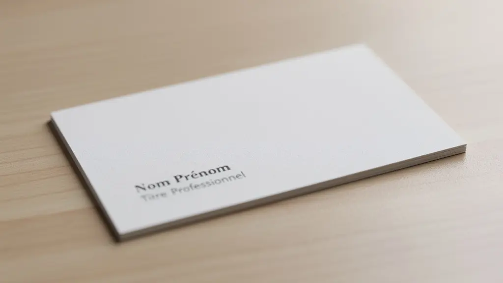 Gros plan sur carte de visite premium avec pelliculage mat et finition haut de gamme